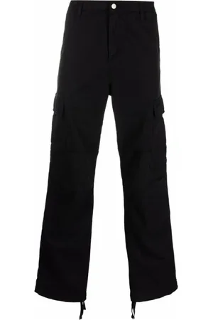 Carhartt Broeken, Heren, Zwart, W31, Katoen, Zwarte Cargo Broek Rechte Pijp