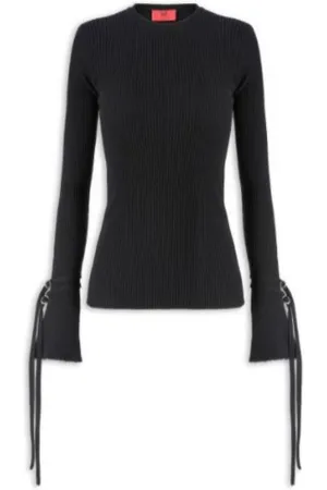 ANIYE BY Sweatshirts & Hoodies, Dames, Zwart, L, Zwarte Truien voor Vrouwen