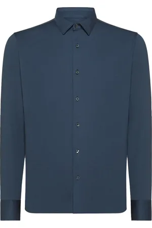 RRD Overhemden, Heren, Blauw, L, Slim Fit Oxford Jacquard Overhemd