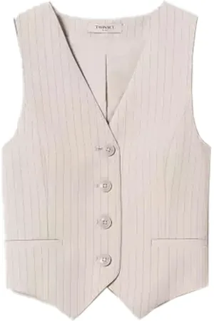 Twin-Set Jassen, Dames, , S, Polyester, Lurex V-hals Gilet Polyester Jurk