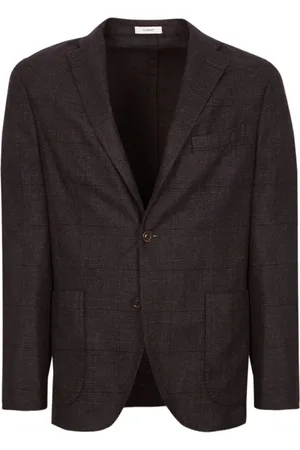 Boglioli Jassen, Heren, Bruin, XL, Wol, Wollen herenjas voor de winter
