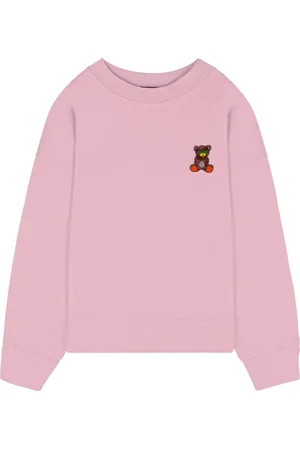 BARROW Sweatshirts & Hoodies, Heren, Roze, S, Katoen, Katoenen Crewneck Sweatshirt met Teddy