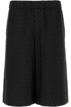 Alexander McQueen Korte broeken, Heren, Zwart, M, Zwarte Viscose Bermuda Shorts