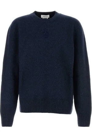 Alexander McQueen Truien, Heren, Blauw, S, Wol, Wolmix Melange Sweater