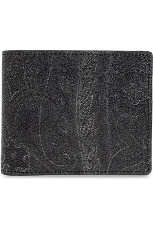 Etro Accessoires, Heren, Zwart, ONE Size, Leer, Portemonnee met interne print