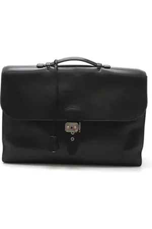 Hermès Pre-owned, Heren, Zwart, ONE Size, Leer, Pre-owned Leather briefcases
