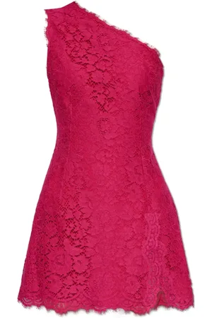Dolce & Gabbana Kleedjes, Dames, Roze, S, Kanten jurk met off-shoulder ontwerp