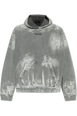 Balenciaga Sweatshirts & Hoodies, Heren, Grijs, L, Katoen, Sweatshirt met logo