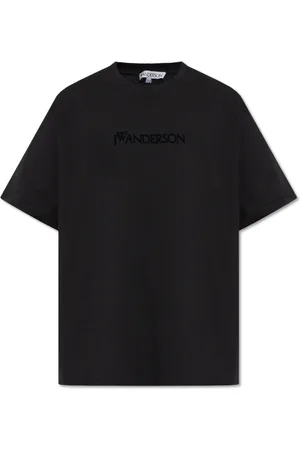 J.W.Anderson Tops, Heren, Zwart, L, Katoen, T-shirt met logo