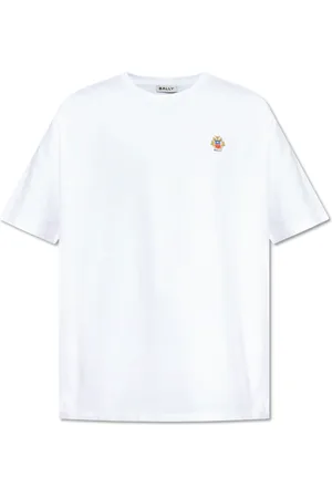 Bally Tops, Heren, Wit, L, Katoen, T-shirt met geborduurd logo
