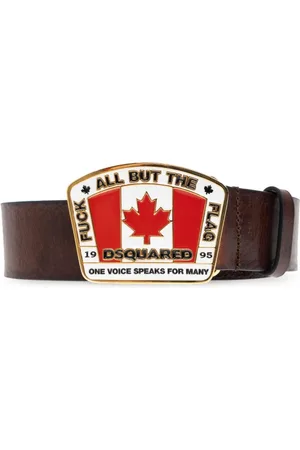 Dsquared2 Accessoires, Heren, Bruin, 100 CM, Leer, Leren Riem