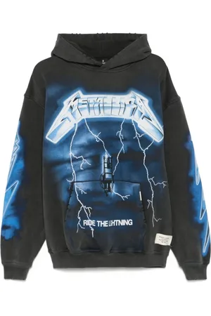 Represent Sweatshirts & Hoodies, Heren, Veelkleurig, S, Katoen, Oversized Hoodie met Metallica Print