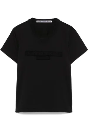 Alexander Wang Tops, Dames, Zwart, S, Katoen, Dames T-shirts & Polo