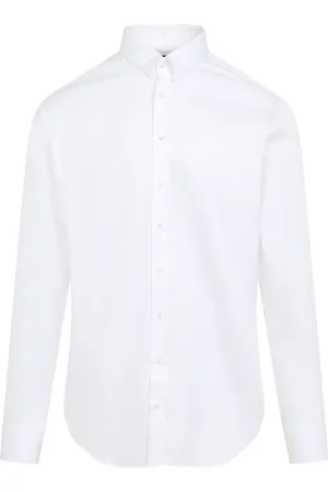 Giorgio Armani Overhemden, Heren, Wit, 3Xl, Katoen, Wit Stijlvol Katoenen Overhemd