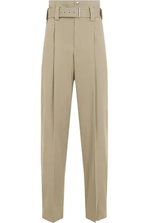 Bottega Veneta Broeken, Dames, , 3Xs, Katoen, Neutrale Broek voor Moeiteloze Elegantie
