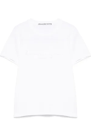 Alexander Wang Tops, Dames, Wit, L, Katoen, Witte T-shirts & Polo