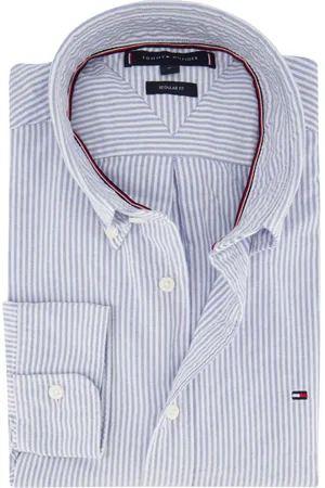 Tommy Hilfiger Overhemden, Heren, Blauw, 3Xl, Katoen, Casual Blauw Overhemd