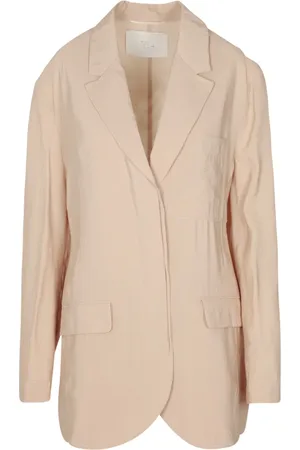 TELA Jassen, Dames, , S, Polyester, Taffeta Blazer met Revers Kraag