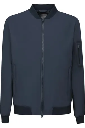 HERNO Jassen, Heren, Blauw, XL, Polyester, Blauwe Bomberjack