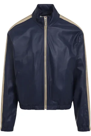 Marni Jassen, Heren, Blauw, L, Leer, Blauw Leren Jas