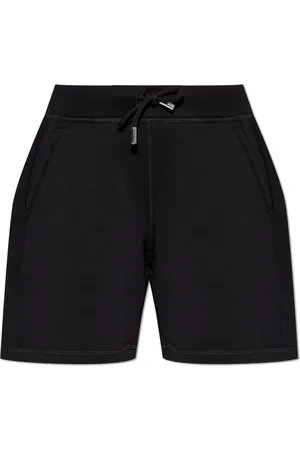 Dsquared2 Korte broeken, Dames, Zwart, L, Katoen, Logo Shorts