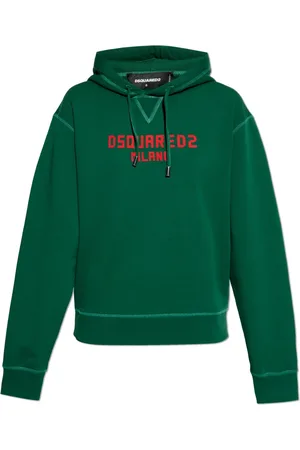 Dsquared2 Sweatshirts & Hoodies, Dames, Groen, 2Xs, Katoen, Sweatshirt met Logo