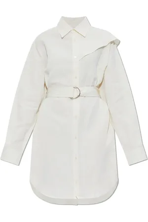J.W.Anderson Kleedjes, Dames, , 2Xs, Linnen, Jurk met Riem