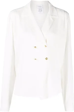 Giambattista Valli Jassen, Dames, Wit, S, Ivoor Blouse voor Vrouwen