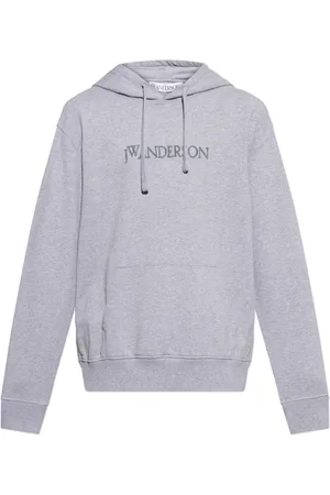J.W.Anderson Sweatshirts & Hoodies, Heren, Grijs, L, Katoen, Logo Sweatshirt