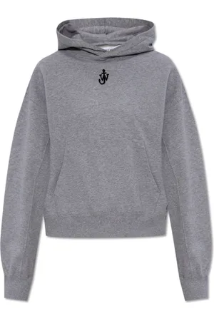 J.W.Anderson Sweatshirts & Hoodies, Dames, Grijs, M, Katoen, Logo Sweatshirt
