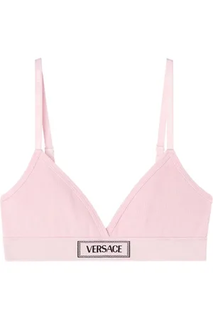 VERSACE Ondergoed, Dames, Roze, S, Katoen, Vintage Logo Geborduurd Roze Ondergoed