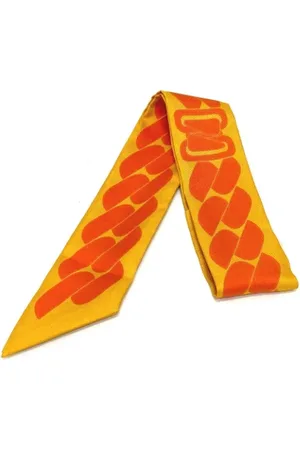 Hermès Pre-owned, Dames, Oranje, ONE Size, Pre-owned Silk scarves