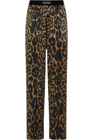 Tom Ford Nachtkleding & Lounge, Dames, Veelkleurig, S, Luipaard Pyjamabroek