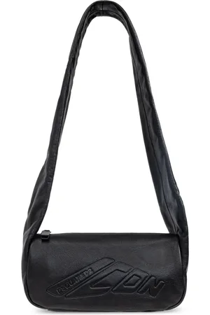Dsquared2 Tassen, Dames, Zwart, ONE Size, Leer, Schoudertas met logo