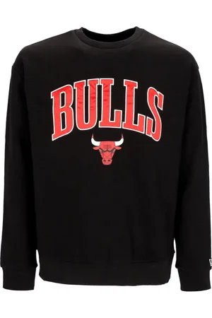 New Era Sweatshirts & Hoodies, Heren, Zwart, L, Katoen, Chicago Bulls Lichtgewicht Crewneck Sweatshirt