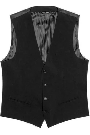 Antony Morato Pakken, Heren, Zwart, XL, Polyester, Polyester Suit Vest Lente/Zomer Collectie