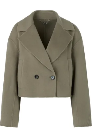 Marc Cain Jassen, Dames, Groen, L, Wol, Zachte wollen jas