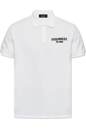 Dsquared2 Tops, Heren, Wit, 2Xl, Katoen, Polo met Logo