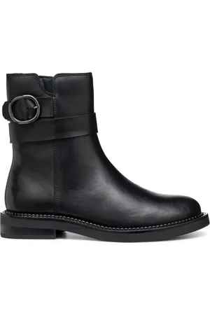 Geox Schoenen, Dames, Zwart, 38 EU, Polyester, Zwarte enkellaarsjes voor vrouwen