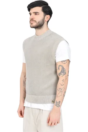Calvin Klein Truien, Heren, , L, Katoen, Katoenen Gebreide Mouwloze Gilet