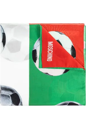 Moschino Accessoires, unisex, Veelkleurig, ONE Size, Katoen, Katoenen sjaal met print