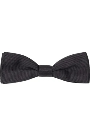 Dolce & Gabbana Accessoires, Heren, Zwart, ONE Size, Zwarte Zijden Vlindersjaal