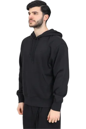 Calvin Klein Sweatshirts & Hoodies, Heren, Zwart, 2Xl, Katoen, Zwarte hoodie met abstract grafisch print