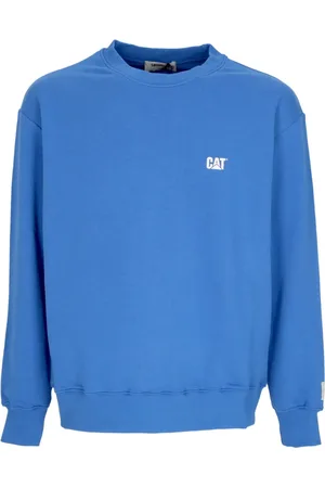 Caterpillar Sweatshirts & Hoodies, Heren, Blauw, M, Katoen, Lichtgewicht Crewneck Sweatshirt met Sky Diver Logo