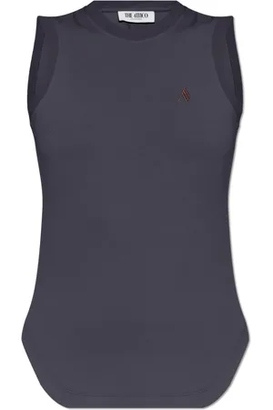 The Attico Tops, Dames, Paars, 2Xs, Katoen, Mouwloze Top