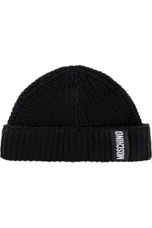 Moschino Accessoires, unisex, Zwart, ONE Size, Katoen, Katoenen pet met logopatch