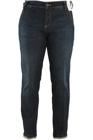 PT Torino Jeans, Heren, Blauw, W32, Katoen, Wortel Pasvorm Katoenen Jeans