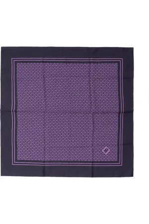 Dolce & Gabbana Accessoires, Heren, Paars, ONE Size, Paarse zijden zakdoekzak