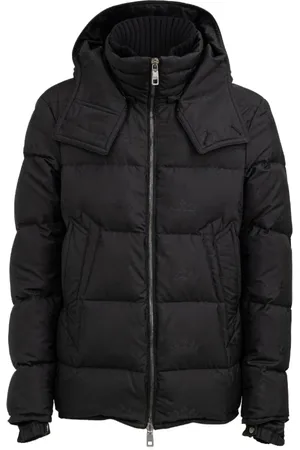 Dolce & Gabbana Jassen, Heren, Zwart, L, Zwarte All Over Logo Jas