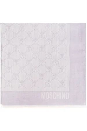Moschino Accessoires, unisex, Paars, ONE Size, Sjaal met lurex draad